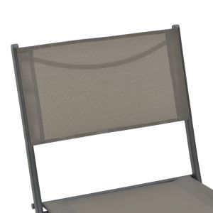 FOLDING CHAIR JEVE METAL-TEXTILE IN ANTHRACITE COLOR 46X51X81CM