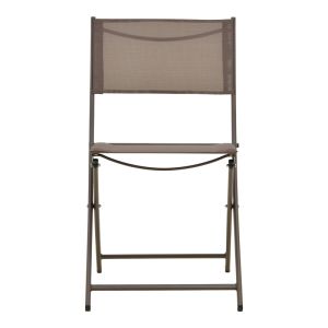 FOLDING CHAIR JEVE CHAMPAGNE COLOR, METAL AND TEXTILE 46X51X81CM