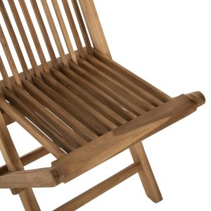 Folding chair Kendall Hm9540 made of solid teak wood in natural color 46.5x63x89hcm