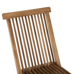 Folding chair Kendall Hm9540 made of solid teak wood in natural color 46.5x63x89hcm