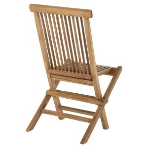 Folding chair Kendall Hm9540 made of solid teak wood in natural color 46.5x63x89hcm