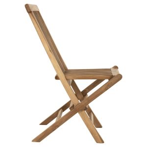 Folding chair Kendall Hm9540 made of solid teak wood in natural color 46.5x63x89hcm