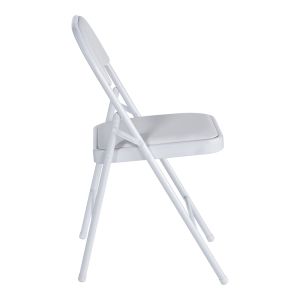 Сгъваем стол Niro Pu-metal в бял цвят 46x46x79см