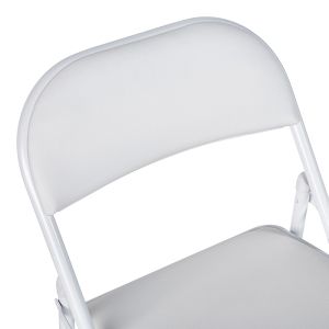 Сгъваем стол Niro Pu-metal в бял цвят 46x46x79см