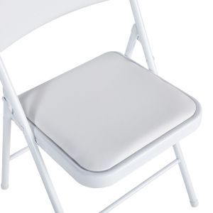 Сгъваем стол Niro Pu-metal в бял цвят 46x46x79см