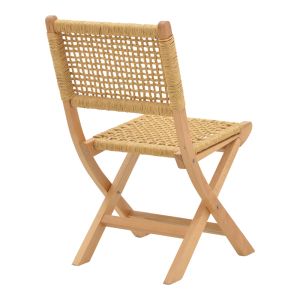 Folding chair Xianju, beech and rope in natural shade 47x58x85cm