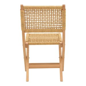 Folding chair Xianju, beech and rope in natural shade 47x58x85cm