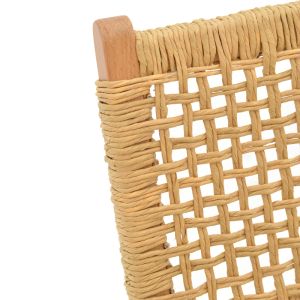 Folding chair Xianju, beech and rope in natural shade 47x58x85cm