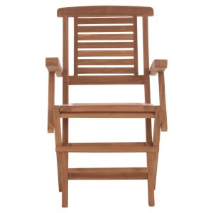 Folding dining chair Crander Hm6377, teak wood, 53x63x90cm.