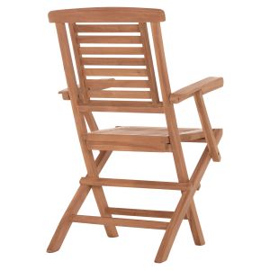 Folding dining chair Crander Hm6377, teak wood, 53x63x90cm.