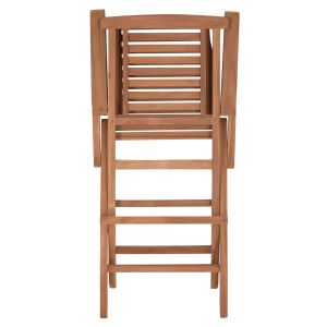 Folding dining chair Crander Hm6377, teak wood, 53x63x90cm.