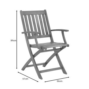 Folding chair made of solid acacia wood 56x61x89cm