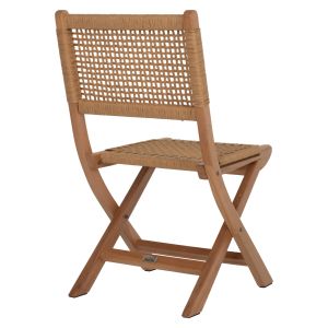 Folding chair made of beech and natural rope Hm9411,01