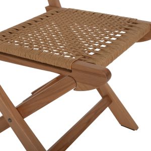 Folding chair made of beech and natural rope Hm9411,01