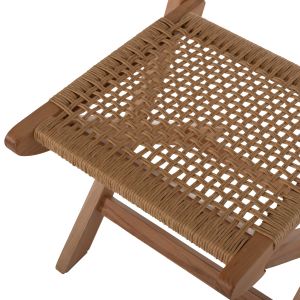 Folding chair made of beech and natural rope Hm9411,01