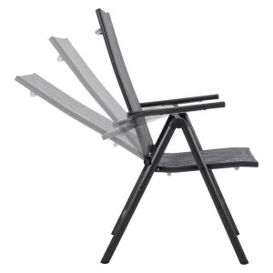 Folding chair with 7 levels gray Hm5700,01 55x70x103cm