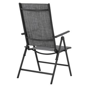 Folding chair with 7 levels gray Hm5700,01 55x70x103cm