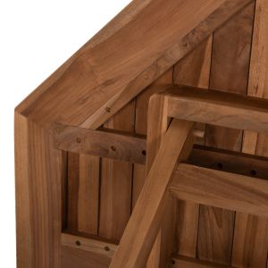 Folding garden dining table Kendall Hm9545 made of solid teak wood 120x120x75hcm