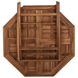Folding garden dining table Kendall Hm9545 made of solid teak wood 120x120x75hcm