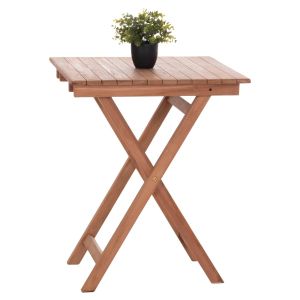 Сгъваема квадратна маса Heidel Hm18121 тиково дърво - естествен цвят 60x60x75всм.