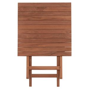 Сгъваема квадратна маса Heidel Hm18121 тиково дърво - естествен цвят 60x60x75всм.