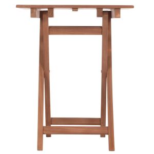 Сгъваема квадратна маса Heidel Hm18121 тиково дърво - естествен цвят 60x60x75всм.