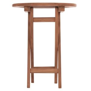 Сгъваема кръгла маса Eris Hm18119 тикова дървесина - естествен цвят Φ60x75всм.