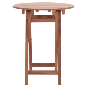 Сгъваема кръгла маса Heidel Hm18120 тикова дървесина - естествен цвят Φ60x75всм.