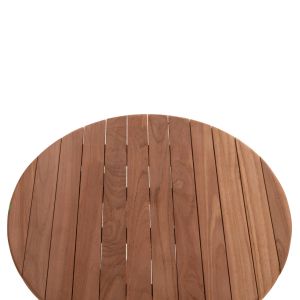 Сгъваема кръгла маса Heidel Hm18120 тикова дървесина - естествен цвят Φ60x75всм.