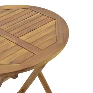 Folding table Capruva made of solid acacia wood D70x74cm