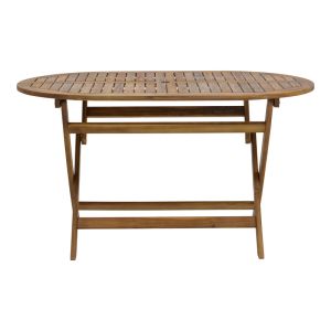 Folding table Falov natural acacia wood solid 130x80x72cm