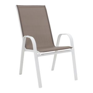 Albero-calan folding metal dining table in white, dimensions 60x70 cm