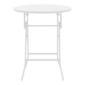 Albero-obbi folding metal dining table in white, dimensions 60x70 cm