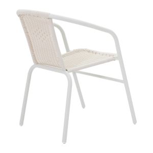 Albero-obbi folding metal dining table in white, dimensions 60x70 cm