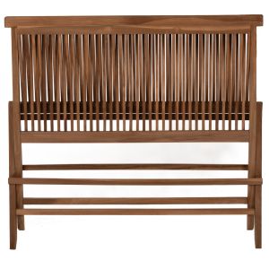 Folding bench Kendall Hm9541 made of solid teak wood in natural color 120x62x89hcm