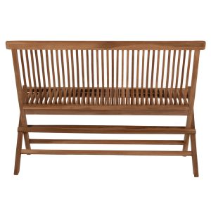 Folding bench Kendall Hm9541 made of solid teak wood in natural color 120x62x89hcm