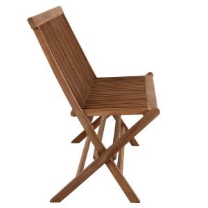 Folding bench Kendall Hm9541 made of solid teak wood in natural color 120x62x89hcm
