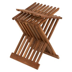 Сгъваема холна/помощна маса T-cross от масивно тикова дърво 40x33x45hcм Hm7896