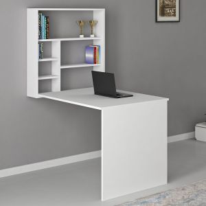 Folding wall desk Ravin white 63x90x154cm