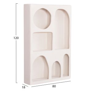 Section Tallboy Santorini Hm18059 Mdf in Off-white 80x18x120hcm.