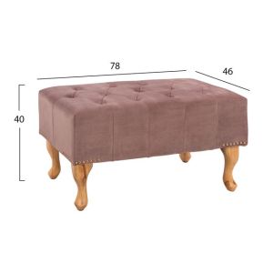 Set - Polina armchair and Emma stool, rose ash T, Chesterfield Hm11053,05