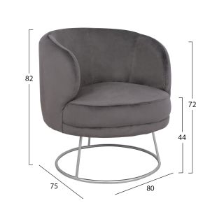 Set Arien Gray Ash two-seater sofa and 2 armchairs Hm11051,01