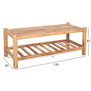 Ticky 4-piece garden furniture set, teak wood, Hm9340, cushions