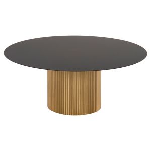 Сет холни маси Clad 2 части метал в черно и златно D80x32hcm Hm11916