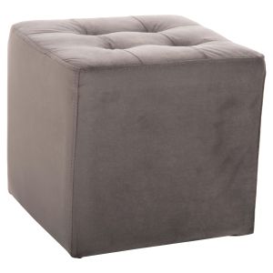 Gray plush stool-chest Punk Hm264,11 39χ39χ36hcm