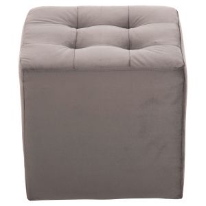 Gray plush stool-chest Punk Hm264,11 39χ39χ36hcm