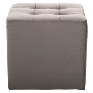 Gray plush stool-chest Punk Hm264,11 39χ39χ36hcm