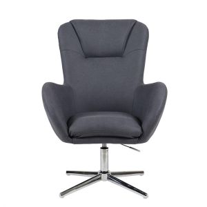 Gray armchair with swivel mechanism and height adjustment 72*73*100/104