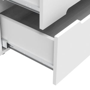 Chest of drawers Afina MDF glossy white 90x44x101cm