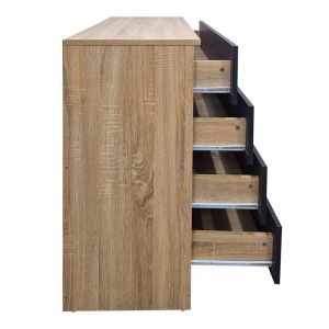 Athos chest of drawers in sonoma-anthracite color 80x40x79cm